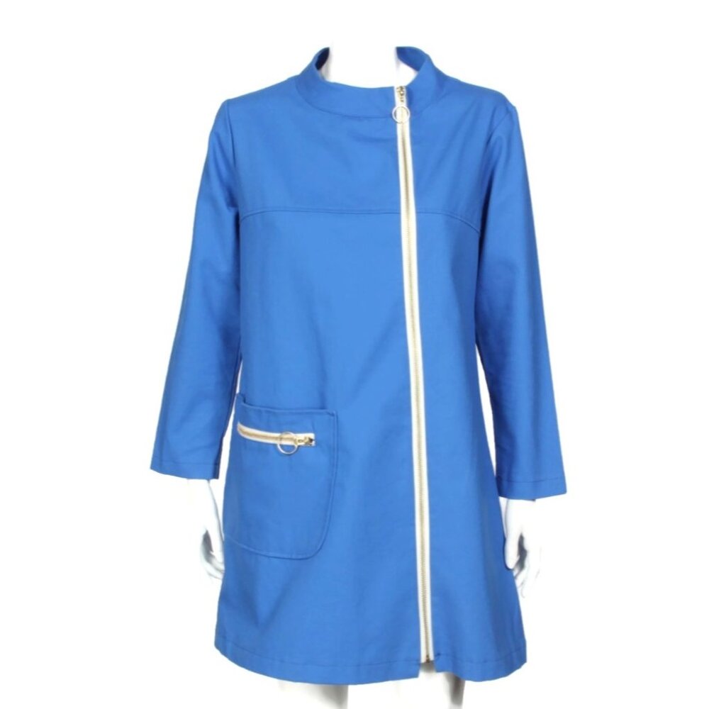 Nooworks Art Teacher Tunic Dress Size L Dorcas Code Asymmetrical Zip Jacket /916